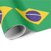 Umhüllungspapier mit Flagge Brasiliens Geschenkpapier (Rolleneckpunkt)