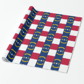 Umhüllungspapier mit Flagge von North Carolina Geschenkpapier (Ungerollt)
