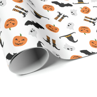 Umhüllungspapier mit Halloween-Muster Geschenkpapier