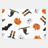 Umhüllungspapier mit Halloween-Muster Geschenkpapier Set (Vorderseite 3)