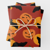Umhüllungspapier mit Halloween-Muster Geschenkpapier Set (Beispiel)