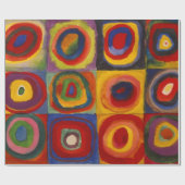 Umhüllungspapier mit Kandinskys Quadraten und Krei Geschenkpapier (Flach)