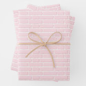 Umhüllungspapier mit rosa Ziegelwand Geschenkpapier Set (Beispiel)