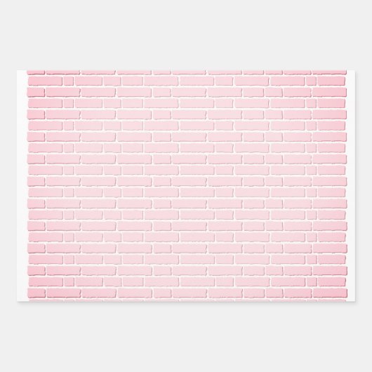 Umhüllungspapier mit rosa Ziegelwand Geschenkpapier Set (Vorderseite)