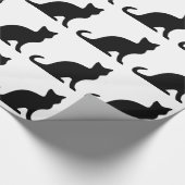 Umhüllungspapier mit Schwarz-Weiß-Katzendesign Geschenkpapier (Ecke)