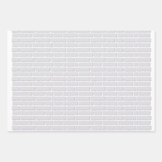 Umhüllungspapier mit weißer Backsteinwand Geschenkpapier Set (Vorderseite)