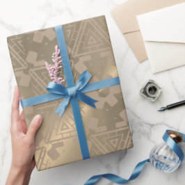 Umhüllungspapier Modernes Muster auf Nacre Metalli Geschenkpapier