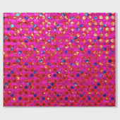 Umhüllungspapier Polka Dot Sparkley Jewels Geschenkpapier (Flach)