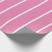 Umhüllungspapier - rosa mit weißen Streifen Geschenkpapier (Ecke)