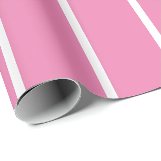 Umhüllungspapier - rosa mit weißen Streifen Geschenkpapier (Rolleneckpunkt)