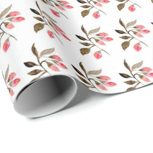 Umhüllungspapier - Rose für Wasserfarben Geschenkpapier