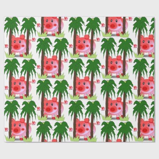 Umhüllungspapier Schweine Geschenkpapier (Flach)