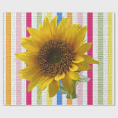 Umhüllungspapier Sonnenblumen Geschenkpapier (Flach)