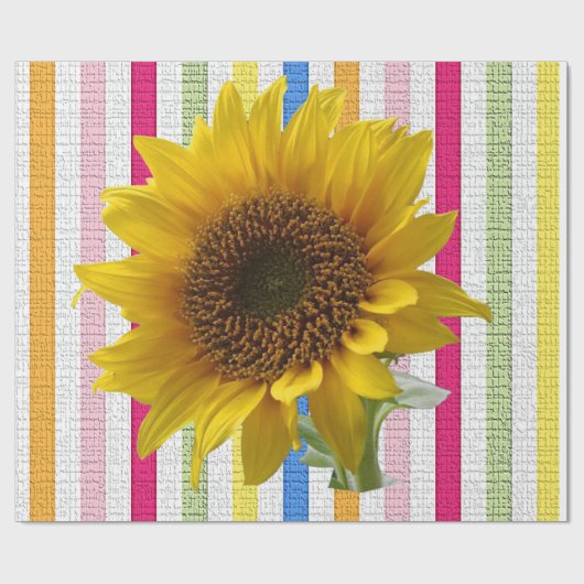 Umhüllungspapier Sonnenblumen Geschenkpapier (Flach)