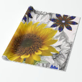 Umhüllungspapier Sonnenblumen Geschenkpapier (Ungerollt)