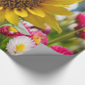 Umhüllungspapier Sonnenblumen Geschenkpapier (Ecke)