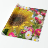 Umhüllungspapier Sonnenblumen Geschenkpapier (Ungerollt)