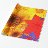 Umhüllungspapier Sonnenblumen Geschenkpapier (Ungerollt)