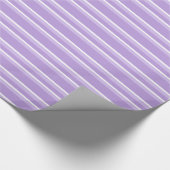 Umhüllungspapier Violett und weiße Streifen Geschenkpapier (Ecke)