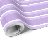Umhüllungspapier Violett und weiße Streifen Geschenkpapier (Rolleneckpunkt)