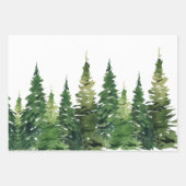 Umhüllungspapierblätter - Aquarellwald Geschenkpapier Set (Vorderseite 3)