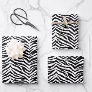 Umhüllungspapierblätter aus Zebra Geschenkpapier Set