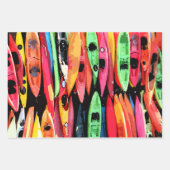 Umhüllungspapierblätter: Colorful Kayak Collection Geschenkpapier Set (Vorderseite 3)