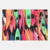 Umhüllungspapierblätter: Colorful Kayak Collection Geschenkpapier Set (Vorderseite)