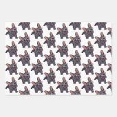 Umhüllungspapiere für französische Bulldoten. Geschenkpapier Set (Vorderseite 3)