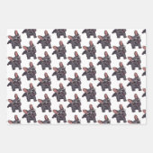 Umhüllungspapiere für französische Bulldoten. Geschenkpapier Set (Vorderseite 2)