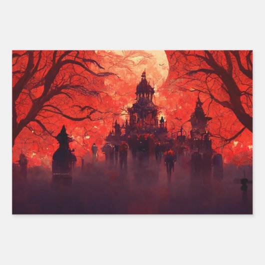 Umhüllungspapierhalloween Geschenkpapier Set (Vorderseite 3)