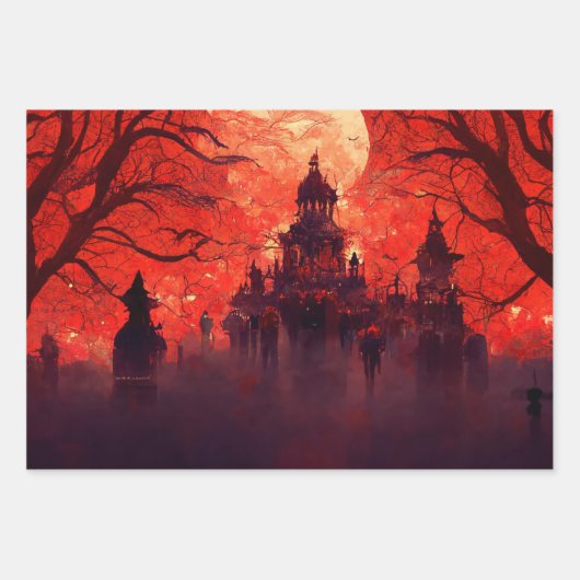 Umhüllungspapierhalloween Geschenkpapier Set (Vorderseite 2)