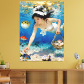 "Umi Blossom" - Ein Ozeanportrait Leinwanddruck (Insitu (Wohnzimmer))