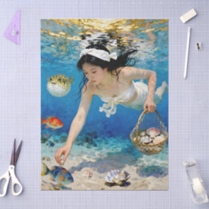 "Umi Blossom" - Ein Ozeanportrait Seidenpapier