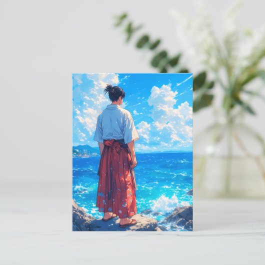 Umibe no Seijaku – Seaside Tranquility Postkarte (Stehend Vorderseite)