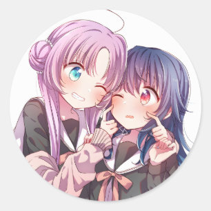 Umika x Yuu   Stardust Telepath   Runder Aufkleber