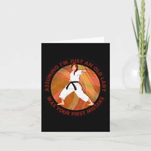 Uming ich bin nur eine alte Karate der Dame war de Karte (Vorderseite)