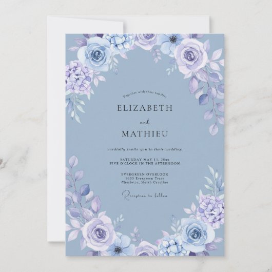 Uminöse Botanische Hochzeit Einladung (Vorderseite)