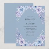 Uminöse Botanische Hochzeit Einladung (Vorne/Hinten)