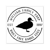 Umkarton für Ei, handgezeichnet Enten und runder l Permastempel (Design)