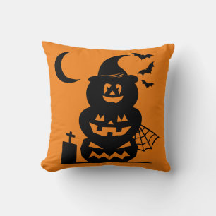 Umkehrbare Halloween-Kürbisse  Kissen