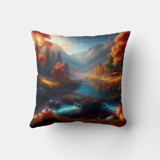 Umkehrbare Herbst-Kunst / Glücklicher Kürbis-Hexen Kissen