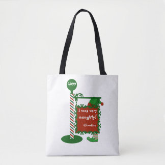Umkehrbare Naughty in Nice All Over Print Tote Bag Tasche