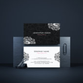 Umkehrbare Schwarz-Weiß-Damaskus Visitenkarte