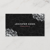 Umkehrbare Schwarz-Weiß-Damaskus Visitenkarte (Vorderseite)