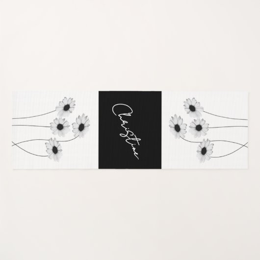 Umkehrbare Schwarz-Weiß-Gänse und Ihr Name Yogamatte (Vorderseite (Horizontal))