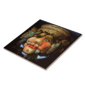 Umkehrbarer Kopf mit Obstkorb Fliese (Seite)