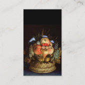 Umkehrbarer Kopf mit Obstkorb Visitenkarte (Rückseite)