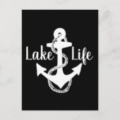 Umkehrende 2-seitige nautische SEE LIFE + ANCHOR | Postkarte (Vorderseite)