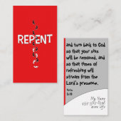 Umkehrende Fußspuren Kreuzspulkarte Visitenkarte (Vorne/Hinten)